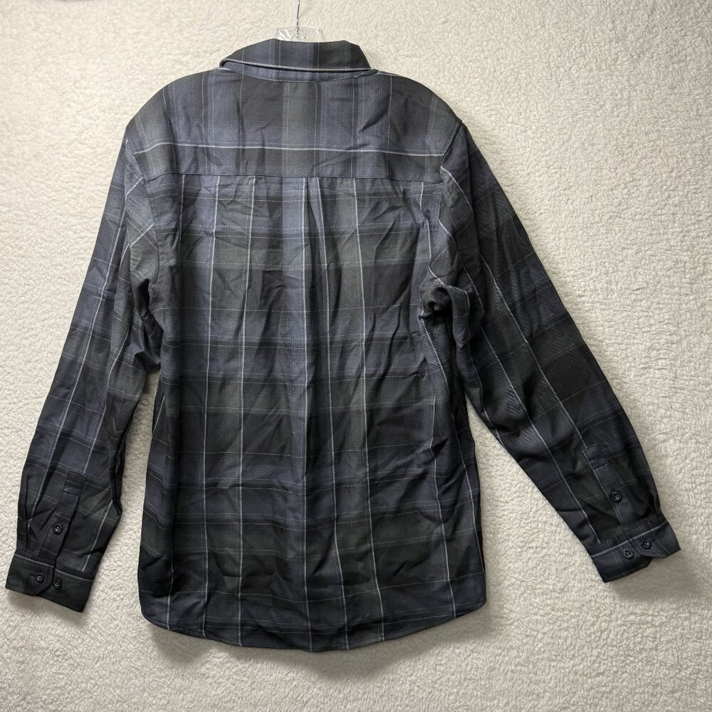 Dixxon Flannel Megadeth Black Gray Plaid Shirt Large NEW - Picture 5 of 9